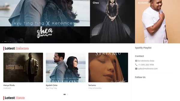 Screenshot of HITS Records and SwaraBintang at StarHits